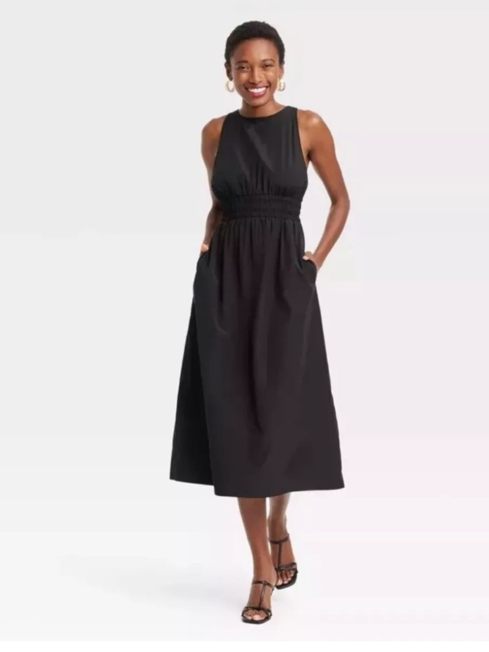 Target Open Back Smocked-Waist Maxi Dress